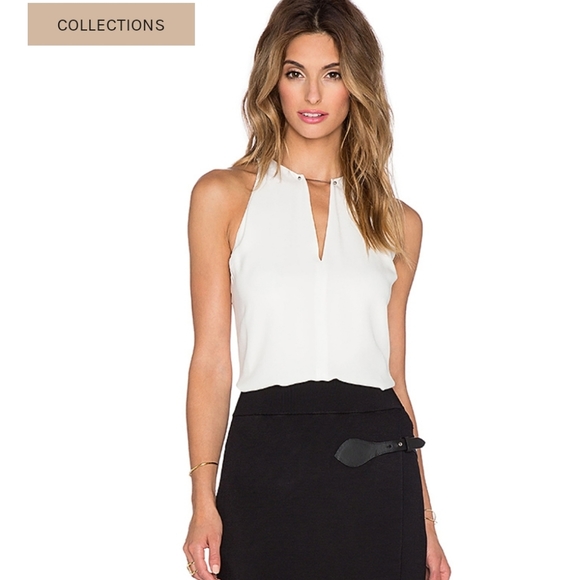 A.L.C. Tops - A.L.C. Keaton silk top in white